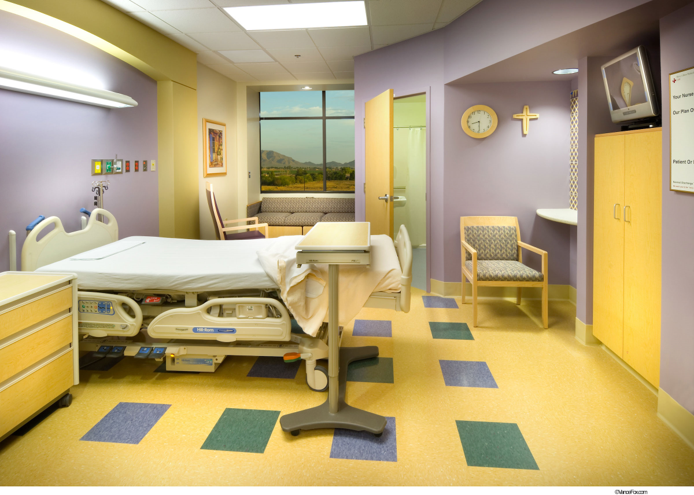 Patient Room at Mercy Gilbert Medical Center in Gilbert, Arizona 
